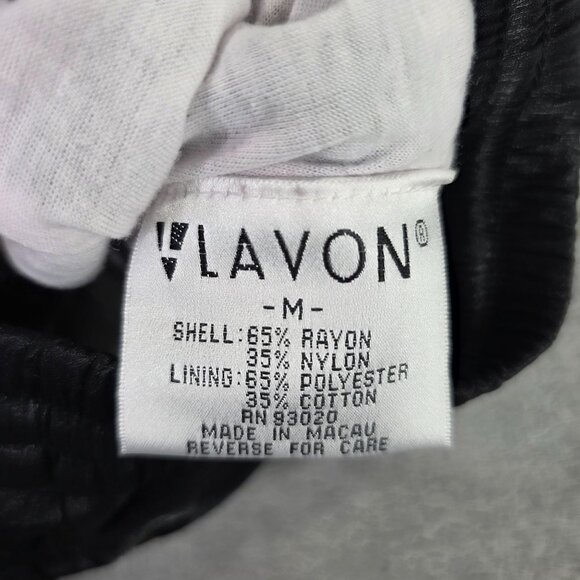 Womens Vintage Lavon Black Two-Piece Tracksuit Set Floral Jacquard Pattern M - Picture 8 of 15